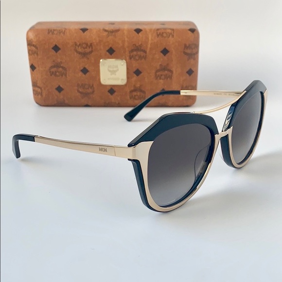MCM Sunglasses MCM645S 733 Shiny Gold/ Black - Picture 2 of 7